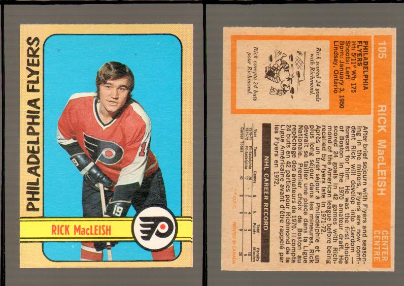 1972-73 O-PEE-CHEE HOCKEY CARD #105 R.MACLEISH photo