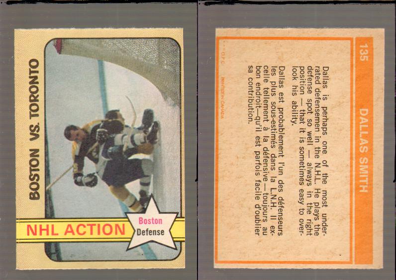 1972-73 O-PEE-CHEE HOCKEY CARD #135 BOSTON VS TORONTO photo