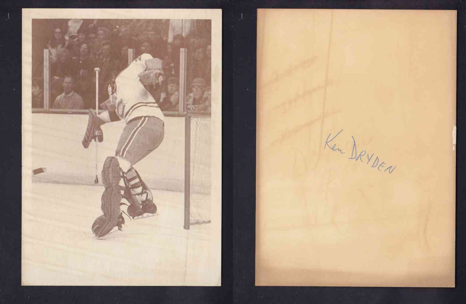 EARLY 1970'S MONTREAL CANADIENS K. DRYDEN PHOTO photo