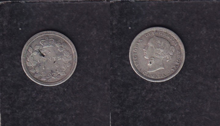 1870 CANADA 0.05$ CENTS SILVER COIN photo 1870 CANADA 0.05$ CENTS SILVER COIN photo