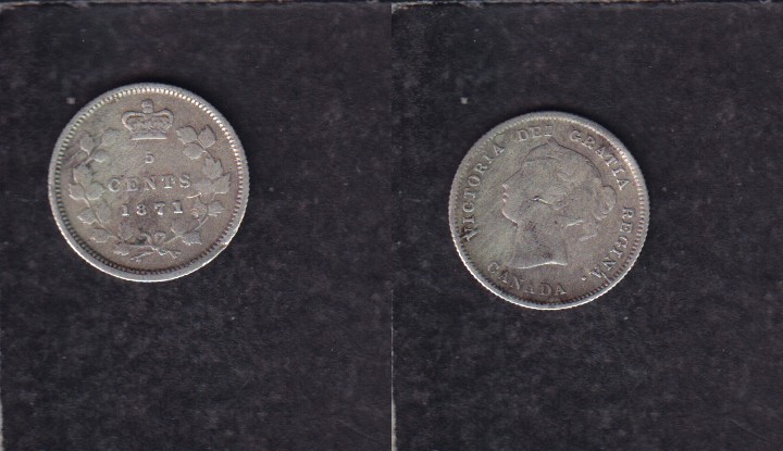 1870 CANADA 0.05$ CENTS SILVER COIN photo 1870 CANADA 0.05$ CENTS SILVER COIN photo
