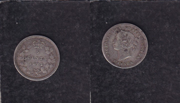 1872 CANADA 0.05$ CENTS SILVER COIN photo 1872 CANADA 0.05$ CENTS SILVER COIN photo