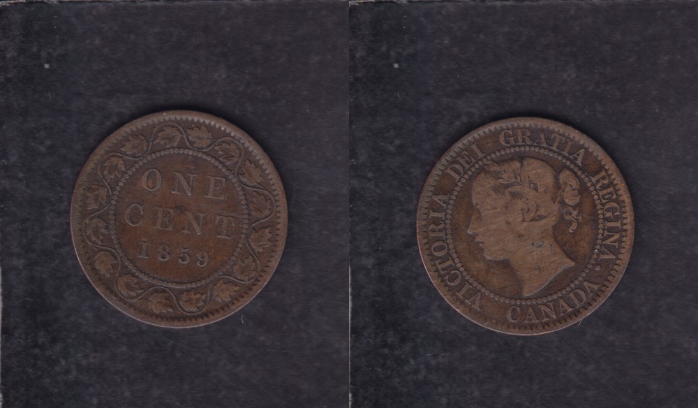 1859 CANADA 1 CENT COIN photo 1859 CANADA 1 CENT COIN photo