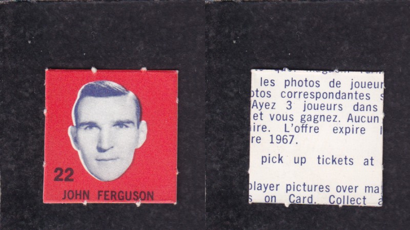 1967-68 IGA MONTREAL CANADIENS HOCKEY CARD J. FERGUSON photo