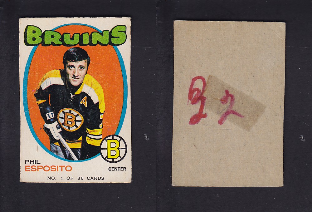 1971-72 BAZOOKA HOCKEY CARD #1 P. ESPOSITO *RARE* photo