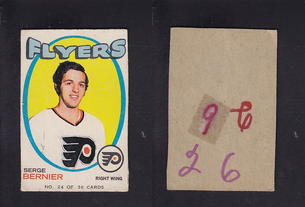 1971-72 BAZOOKA HOCKEY CARD #24 S. BERNIER photo