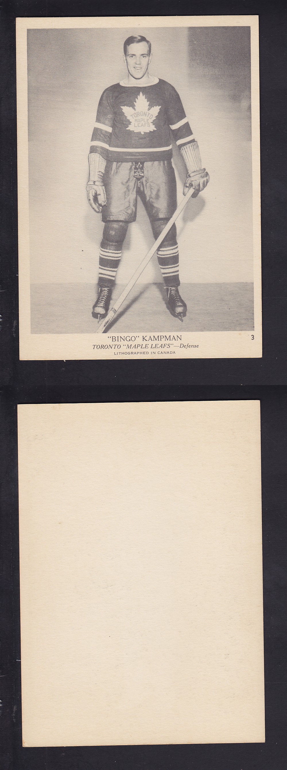 1939-40 O-PEE-CHEE HOCKEY CARD #3 KAMPMAN photo