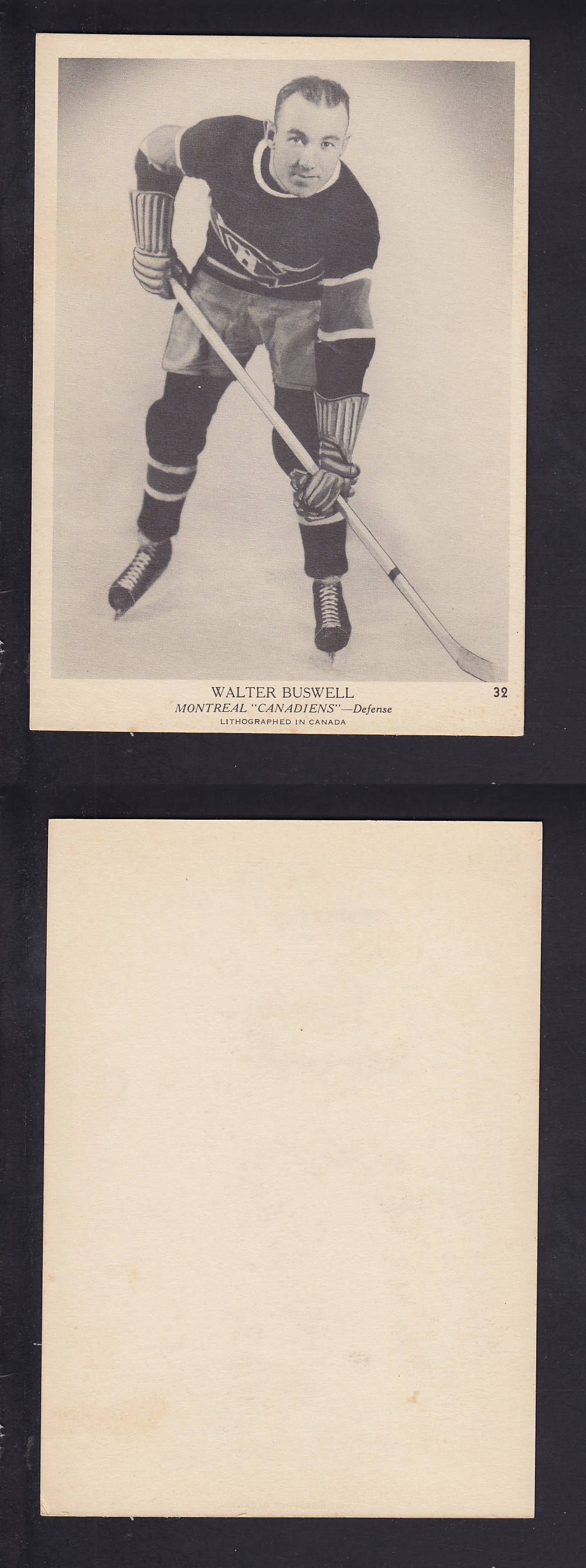 1939-40 O-PEE-CHEE HOCKEY CARD #32 W. BUSWELL photo