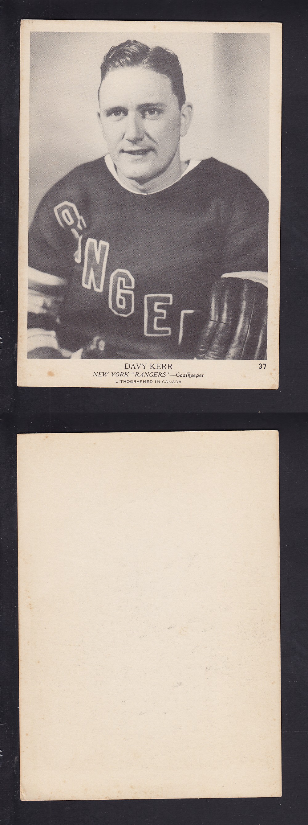 1939-40 O-PEE-CHEE HOCKEY CARD #37 D. KERR photo