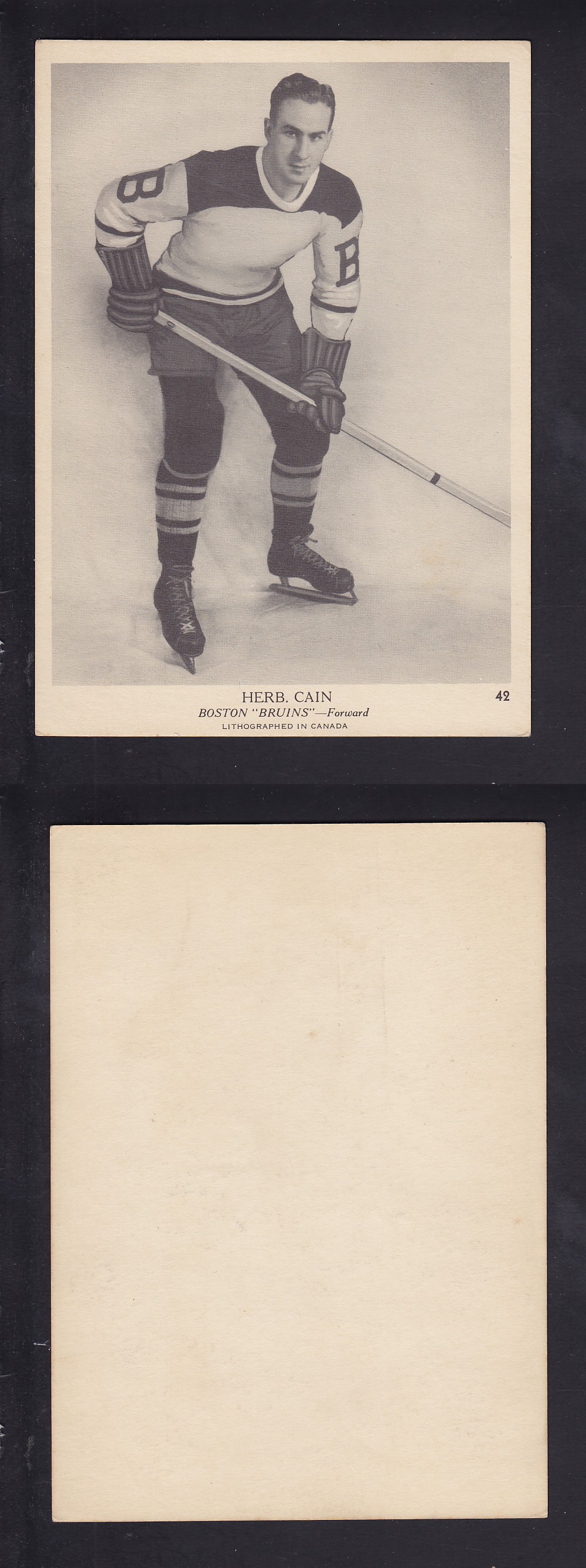 1939-40 O-PEE-CHEE HOCKEY CARD #42 H. CAIN photo