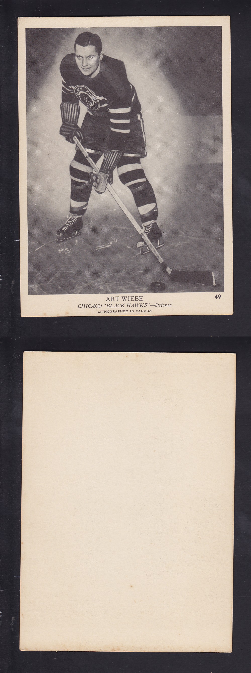 1939-40 O-PEE-CHEE HOCKEY CARD #49 A. WIEBE photo