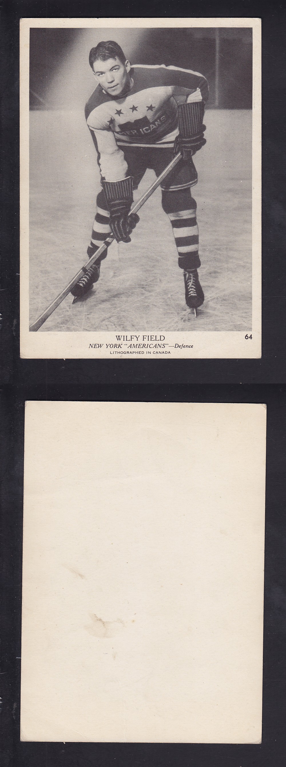 1939-40 O-PEE-CHEE HOCKEY CARD #64 W. FIELD photo