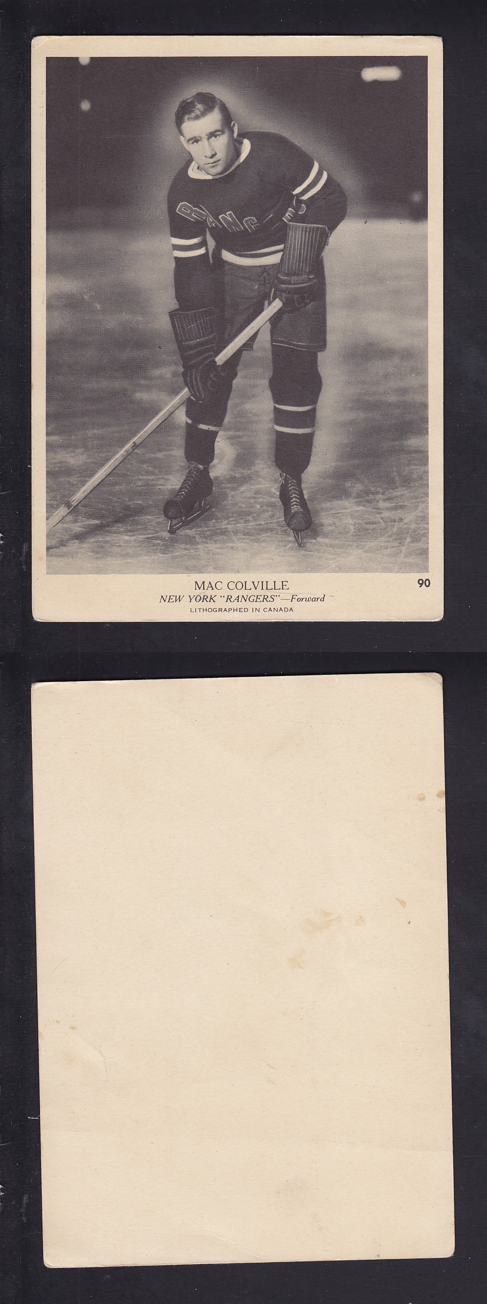 1939-40 O-PEE-CHEE HOCKEY CARD #90 M. COLVILLE photo