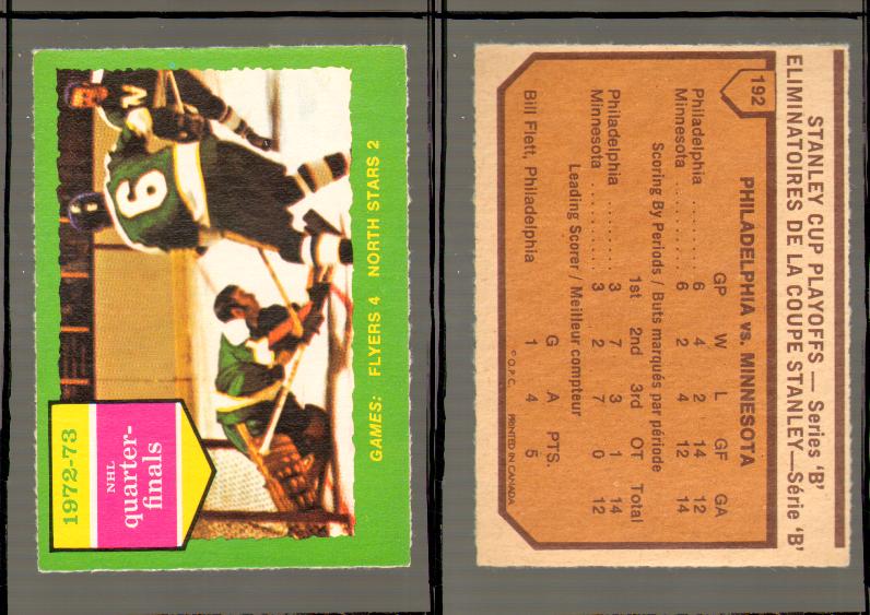 1973-74 O-PEE-CHEE CARD #192 PLAYOFFS photo