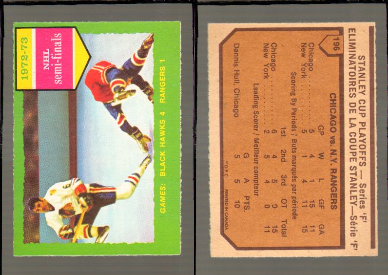 1973-74 O-PEE-CHEE CARD #196 PLAYOFFS photo
