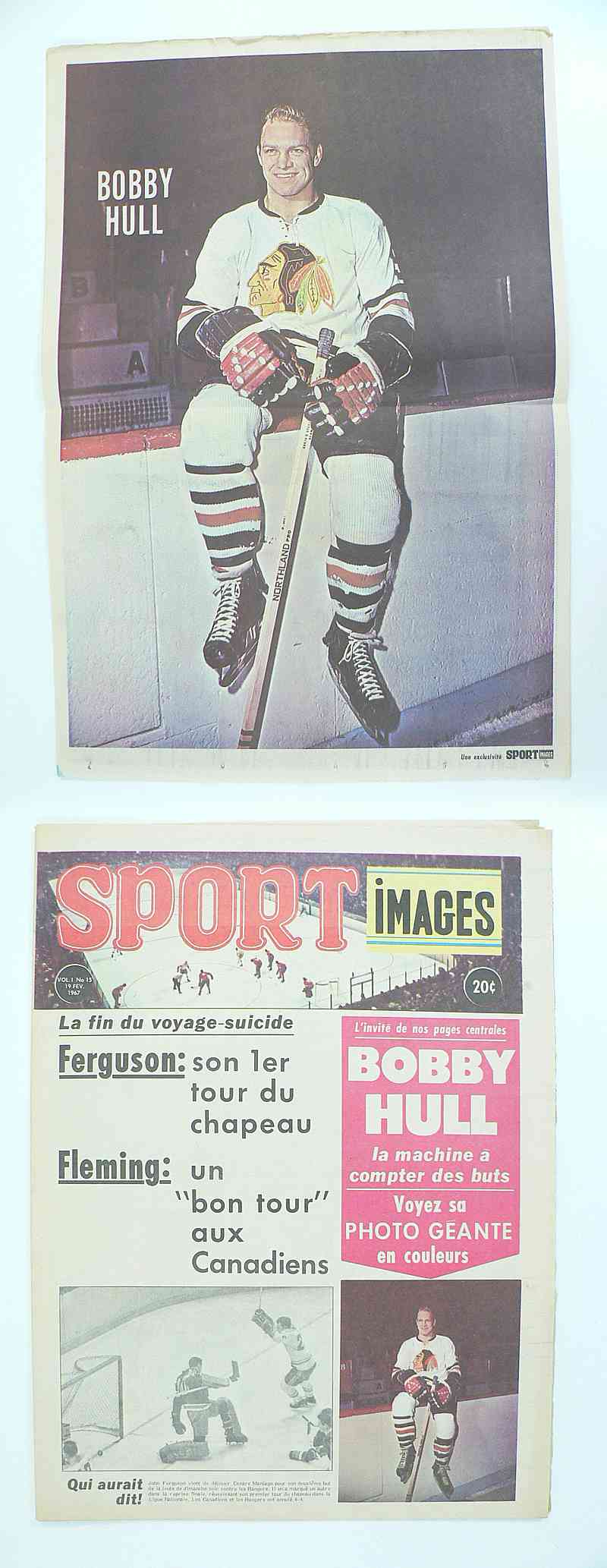 1967 SPORT IMAGES FULL MAGAZINE B.HULL POSTER photo