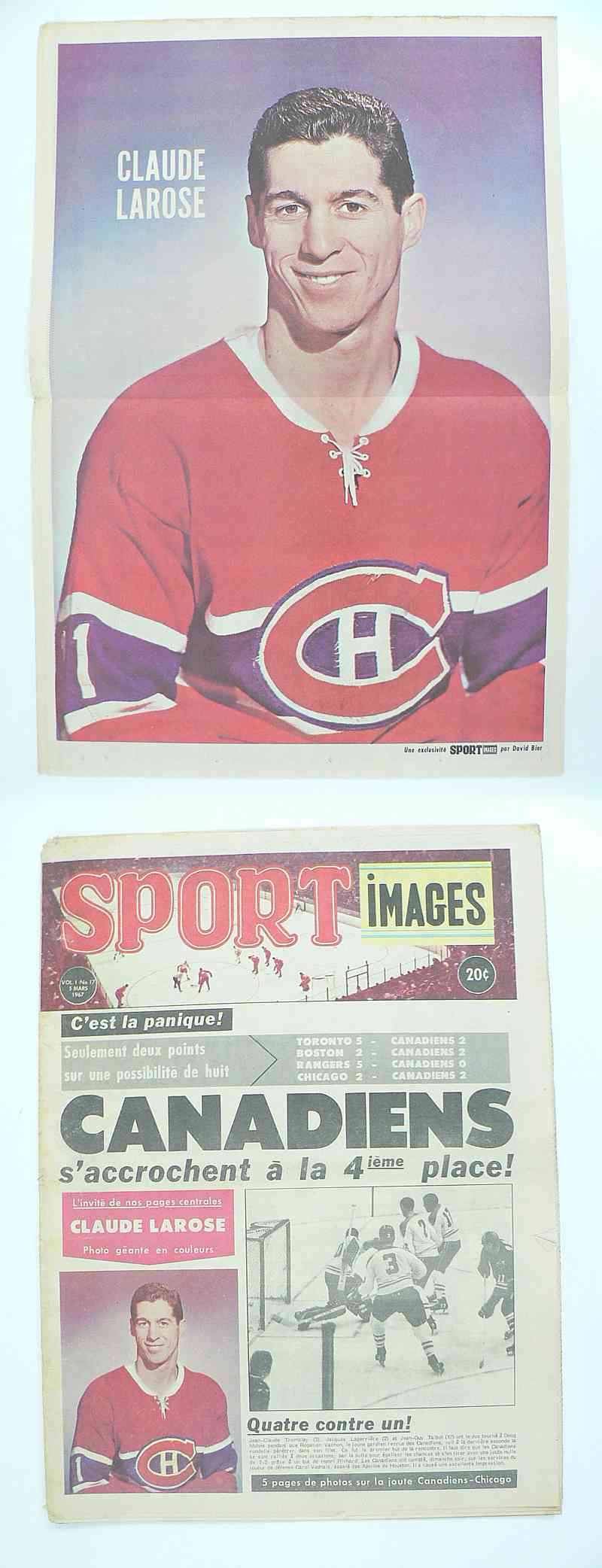 1967 SPORT IMAGES FULL MAGAZINE C.LAROSE POSTER photo