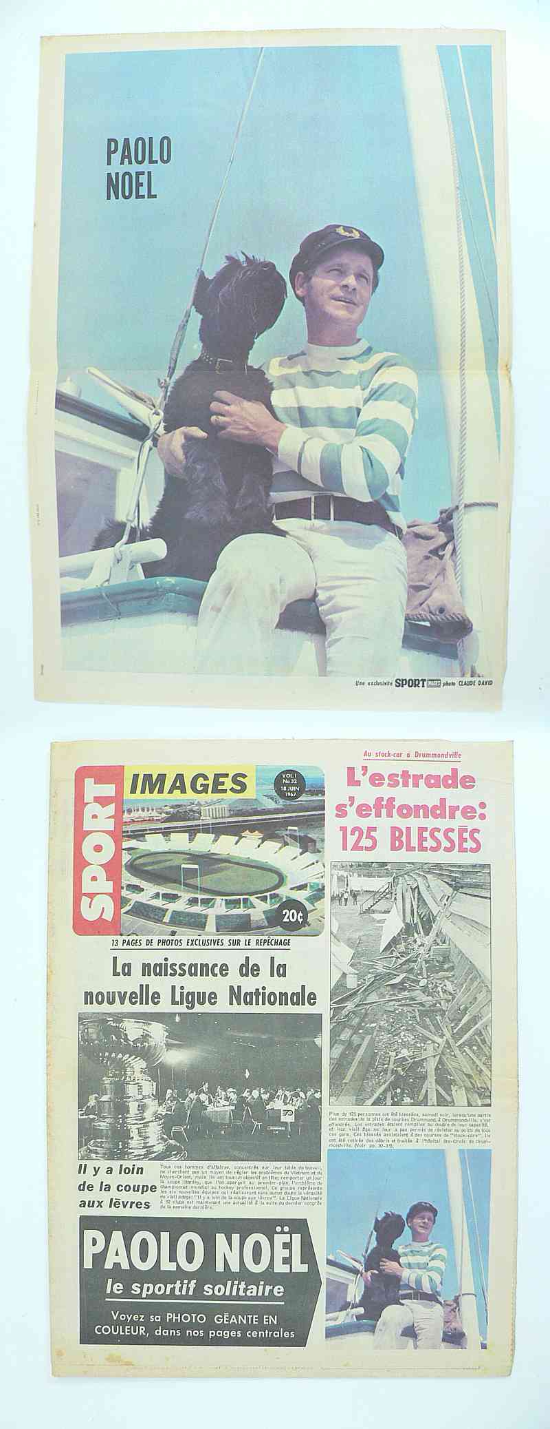 1967 SPORT IMAGES FULL MAGAZINE P.NOEL POSTER photo