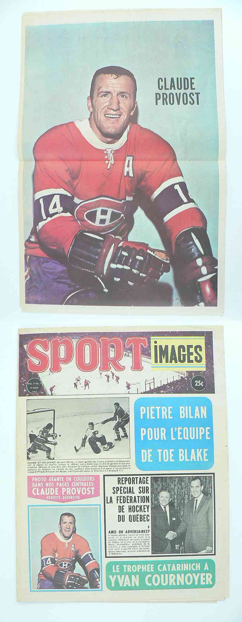 1967 SPORT IMAGES FULL MAGAZINE C.PROVOST POSTER photo