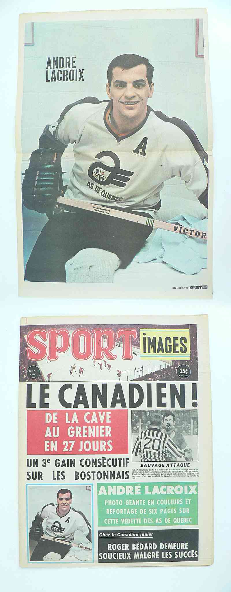 1968 SPORT IMAGES FULL MAGAZINE A.LACROIX POSTER photo