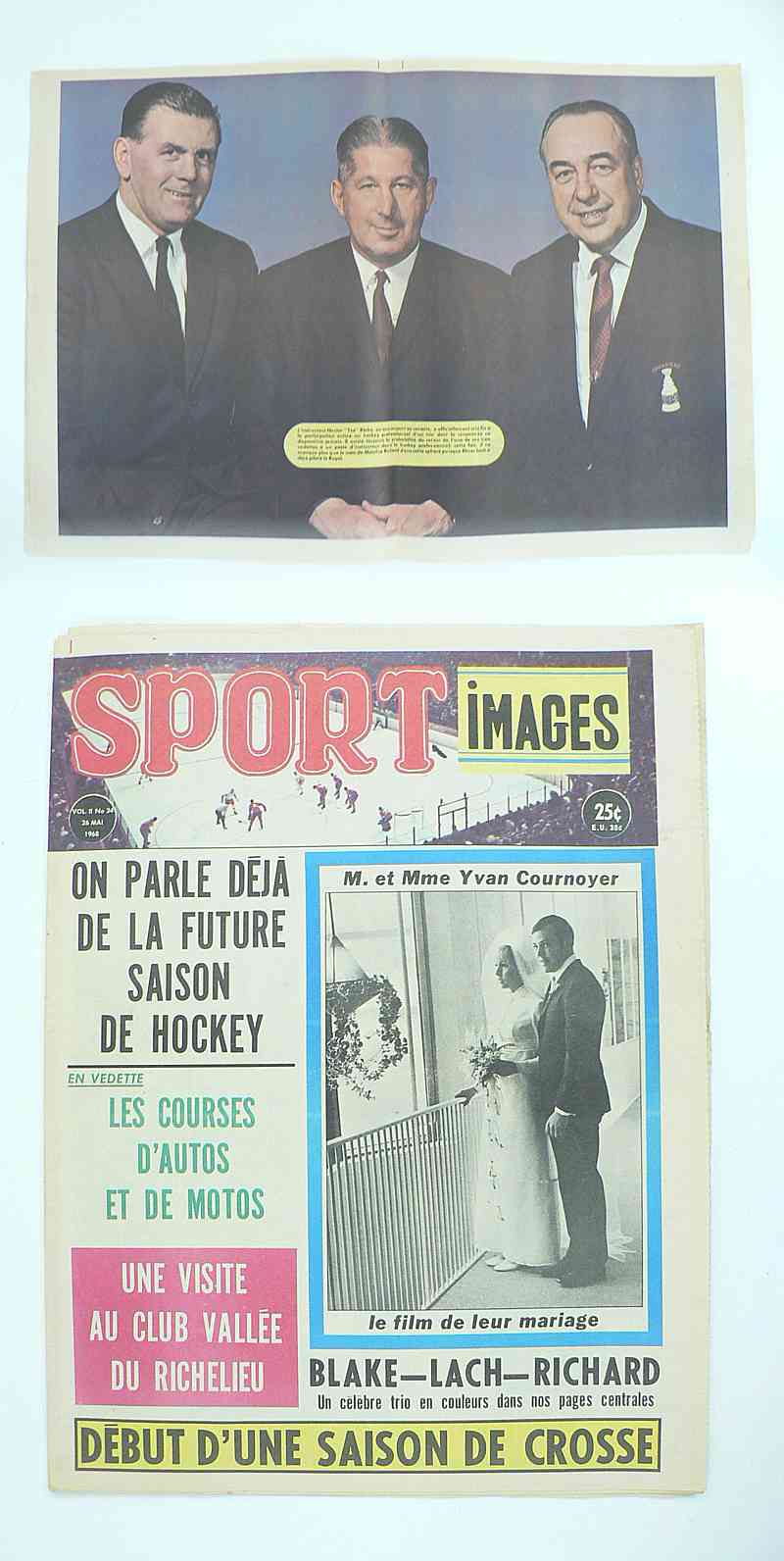 1968 SPORT IMAGES FULL MAGAZINE BLAKE/LACH/RICHARD POSTER photo