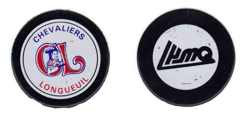 1984-86 QMJHL LONGUEUIL CHEVALIERS GAME PUCK photo