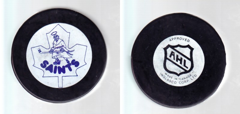 1981-88 AHL VICEROY ST.CATHERINE SAINTS GAME PUCK photo