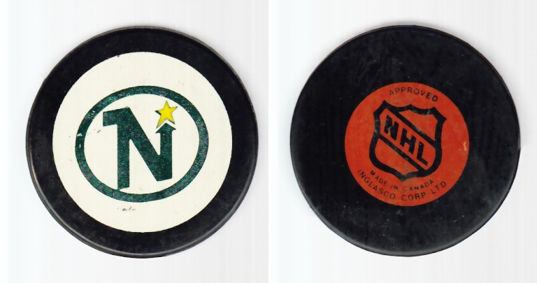 1979-80 NHL BILTRITE MINNESOTA NORTH STARS GAME PUCK photo
