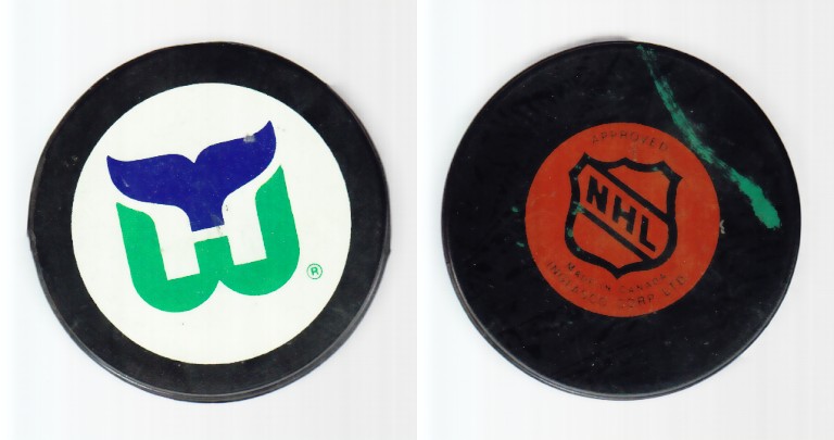 1979-80 NHL BILTRITE HARTFORD WHALERS GAME PUCK photo