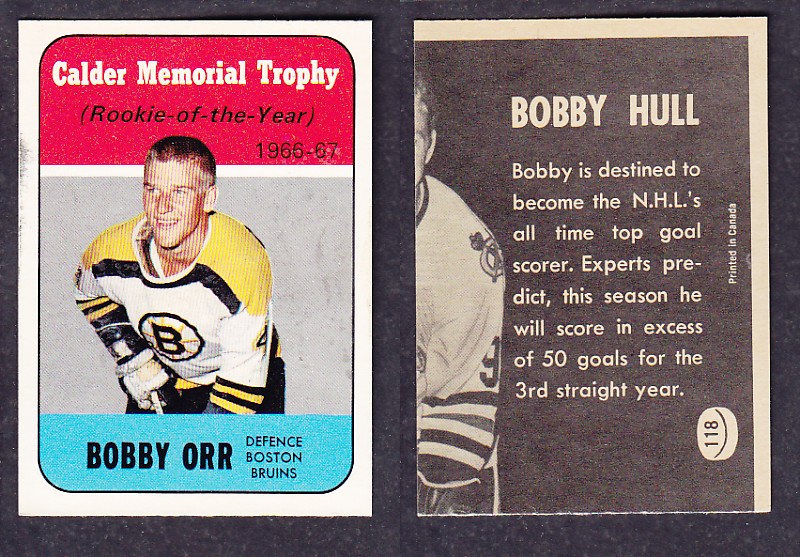 1967-68 TOPPS HOCKEY CARD #118 B.ORR photo