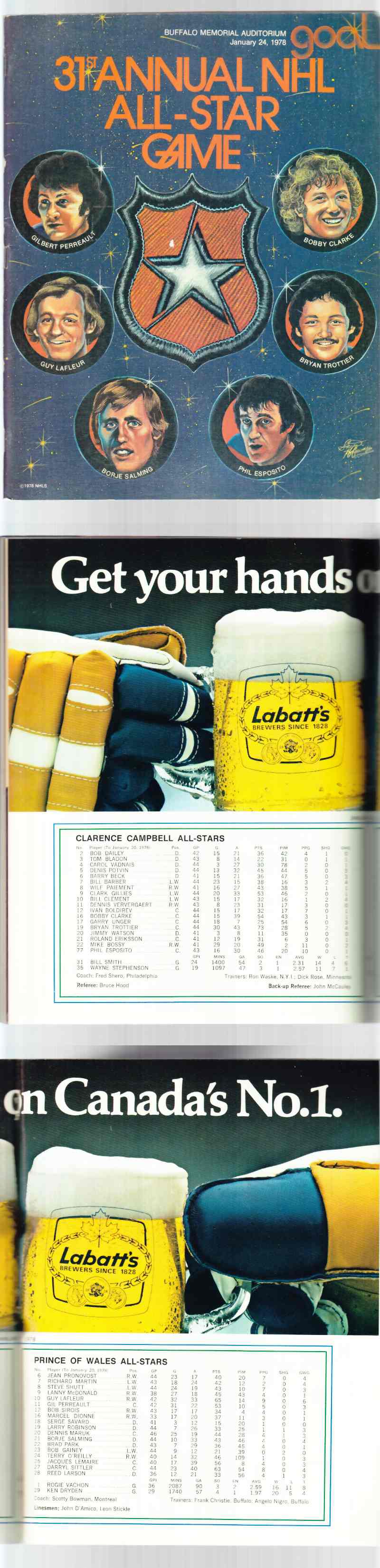1978 BUFFALO NHL ALL STAR GAME PROGRAM photo