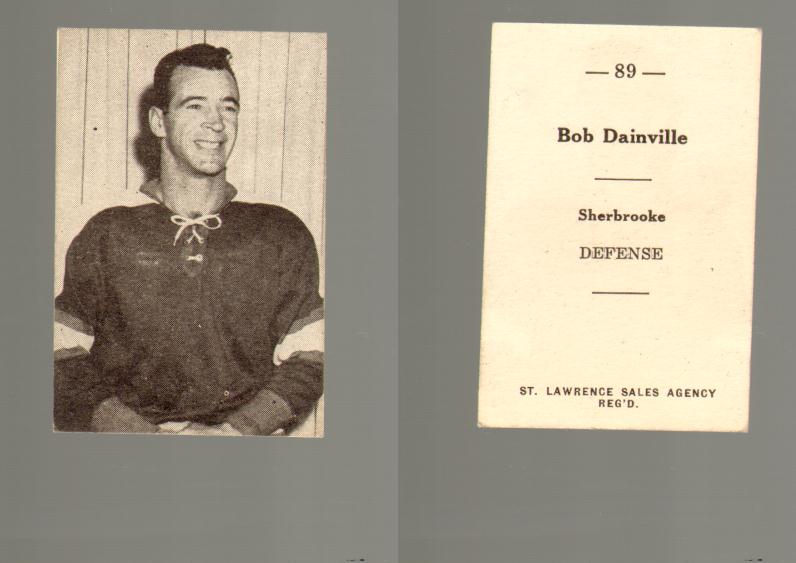 1952-53 ST. LAWRENCE SALES HOCKEY CARD #89 B. DAINVILLE photo