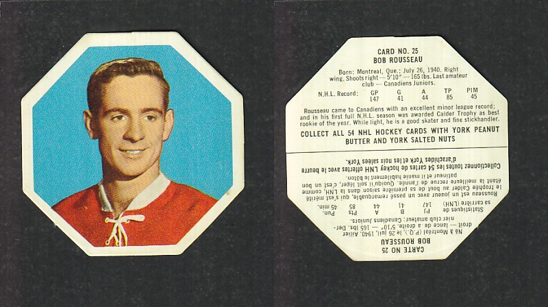 1963-64 YORK HOCKEY CARD #25 B. ROUSSEAU photo