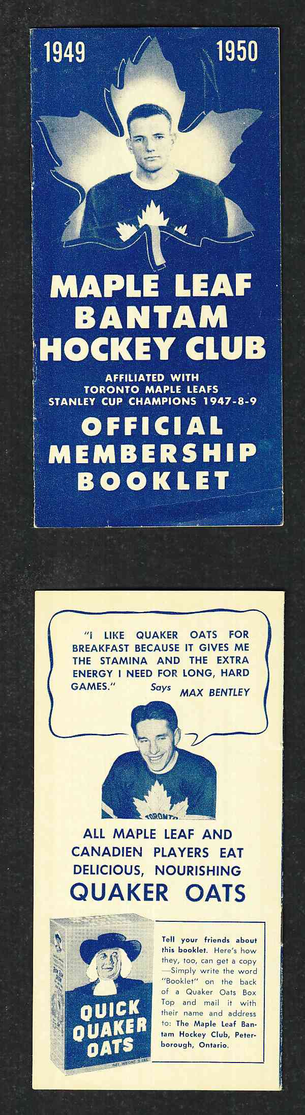 1949-50 QUAKER OATS PHOTO CLUB BOOKLET photo