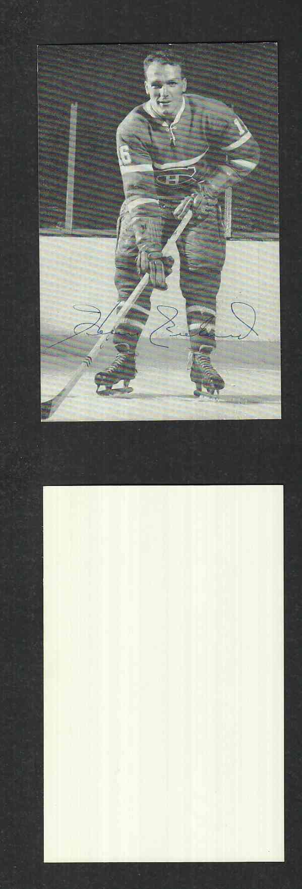 1950'S MONTREAL CANADIENS H. RICHARD  AUTOGRAPHED POST CARD photo