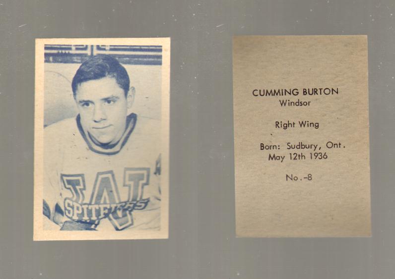 1952-53 OHL ANONYMOUS HOCKEY CARD #8 C. BURTON photo