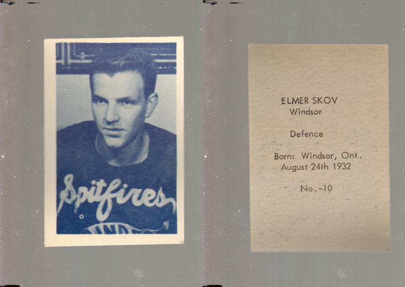 1952-53 OHL ANONYMOUS HOCKEY CARD #10 E. SKOV photo