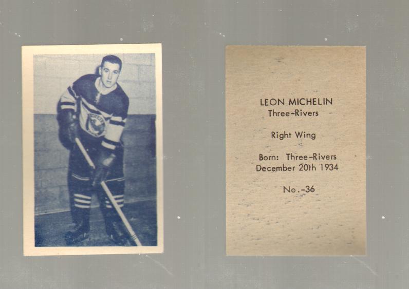 1952-53 OHL ANONYMOUS HOCKEY CARD #36 L. MICHELIN photo