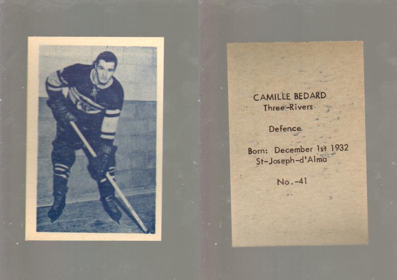 1952-53 OHL ANONYMOUS HOCKEY CARD #41 C. BDARD photo