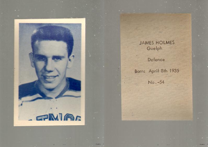 1952-53 OHL ANONYMOUS HOCKEY CARD #54 J. HOLMES photo