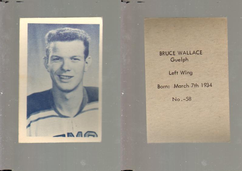 1952-53 OHL ANONYMOUS HOCKEY CARD #58 B. WALLACE photo