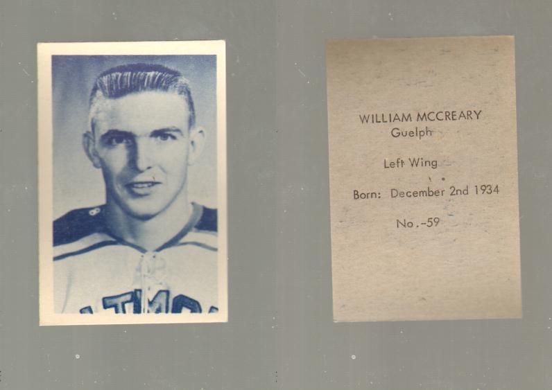 1952-53 OHL ANONYMOUS HOCKEY CARD #59 W. MCCREARY photo