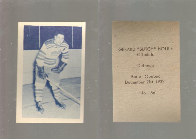 1952-53 OHL ANONYMOUS HOCKEY CARD #66 G. HOULE photo