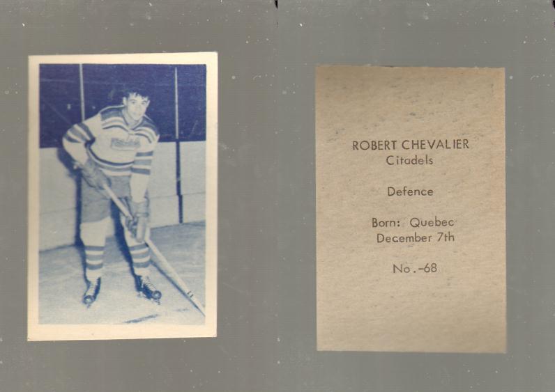 1952-53 OHL ANONYMOUS HOCKEY CARD #68 R. CHEVALIER photo