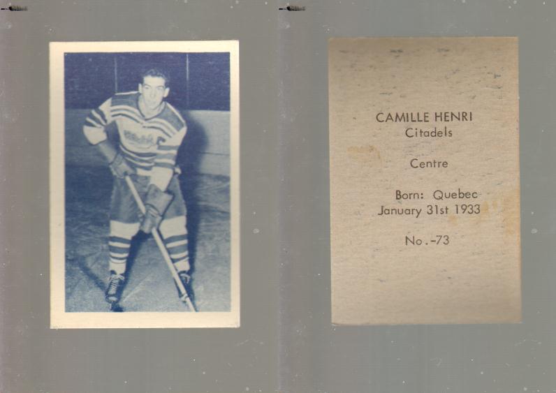 1952-53 OHL ANONYMOUS HOCKEY CARD #73 C. HENRI photo