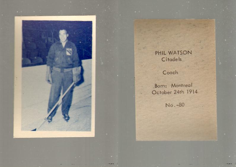 1952-53 OHL ANONYMOUS HOCKEY CARD #80 P. WATSON photo