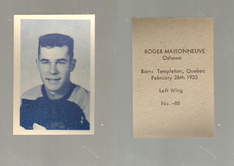 1952-53 OHL ANONYMOUS HOCKEY CARD #88 R. MAISONNEUVE photo