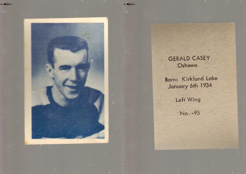 1952-53 OHL ANONYMOUS HOCKEY CARD #95 G. CASEY photo