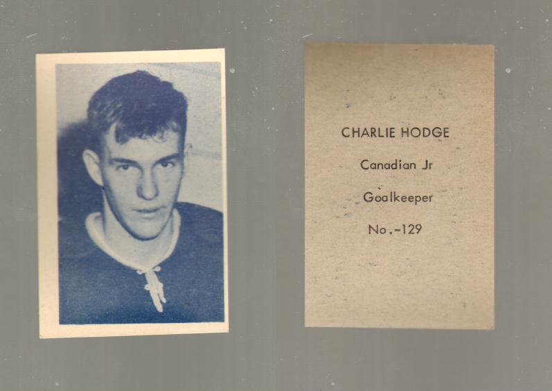 1952-53 OHL ANONYMOUS HOCKEY CARD #129 C. HODGE photo