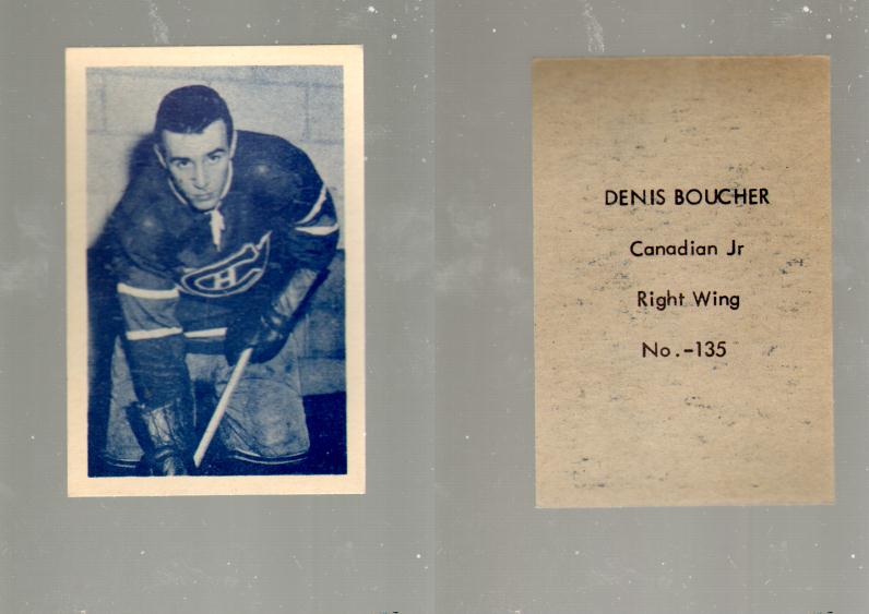 1952-53 OHL ANONYMOUS HOCKEY CARD #135 D. BOUCHER photo